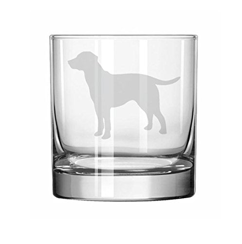 11 oz Rocks Whiskey Highball Glass Labrador Retriever