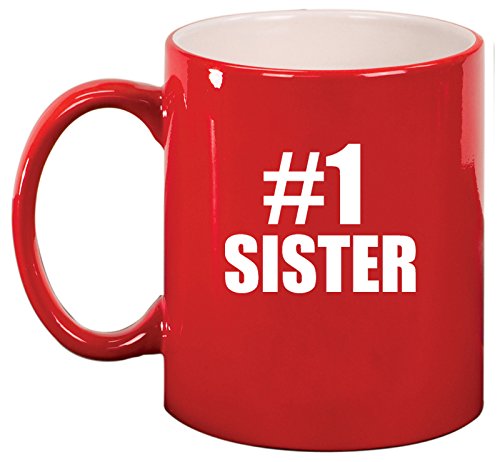 Ceramic Coffee Tea Mug #1 Sister (Red)