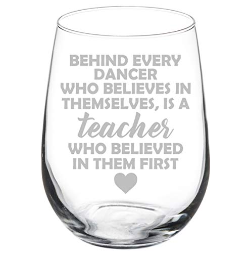 Wine Glass Goblet Dance Teacher Gift (17 oz Stemless)