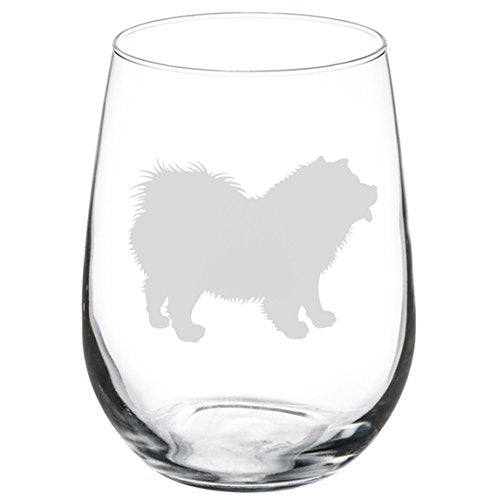 Wine Glass Goblet Chow Chow (17 oz Stemless)