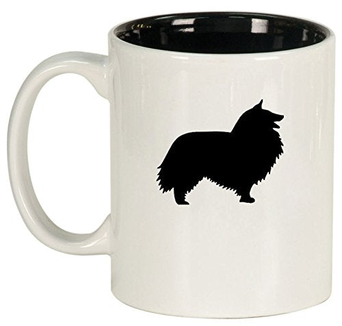 Ceramic Coffee Tea Mug Cup Shetland Sheepdog (White)