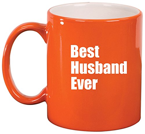 Ceramic Coffee Tea Mug Cup Best Husband Ever (Orange)