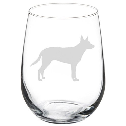 Wine Glass Goblet Australian Kelpie (17 oz Stemless)