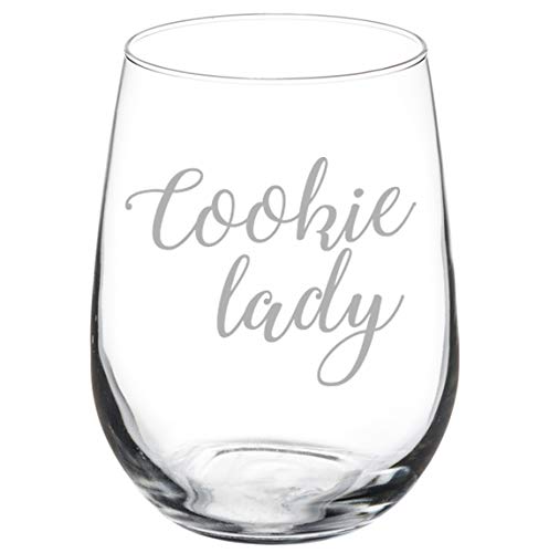 Wine Glass Goblet Cookie Lady (17 oz Stemless)