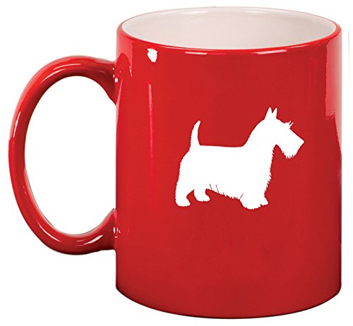 Ceramic Coffee Tea Mug Scottie Scottish Terrier (Red)