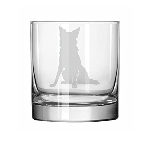 11 oz Rocks Whiskey Highball Glass Border Collie