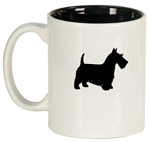 Ceramic Coffee Tea Mug Scottie Scottish Terrier (White)