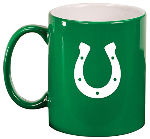 Ceramic Coffee Tea Mug Horseshoe (Green)