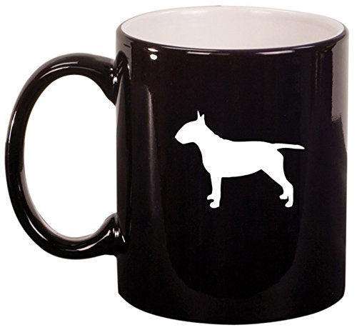 Ceramic Coffee Tea Mug Cup Bull Terrier (Black)