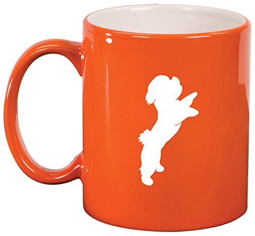 Ceramic Coffee Tea Mug Cup Bichon Frise (Orange)