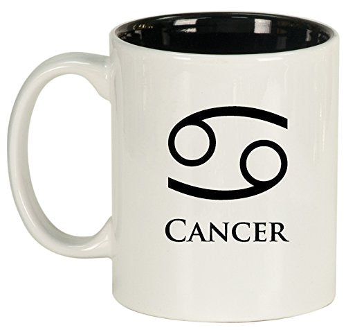 Ceramic Coffee Tea Mug Cup Cancer (White)
