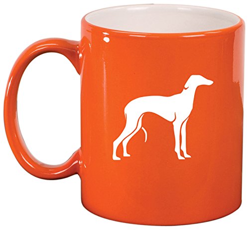 Ceramic Coffee Tea Mug Cup Greyhound (Orange)