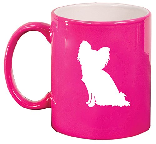 Ceramic Coffee Tea Mug Cup Papillon (Pink)