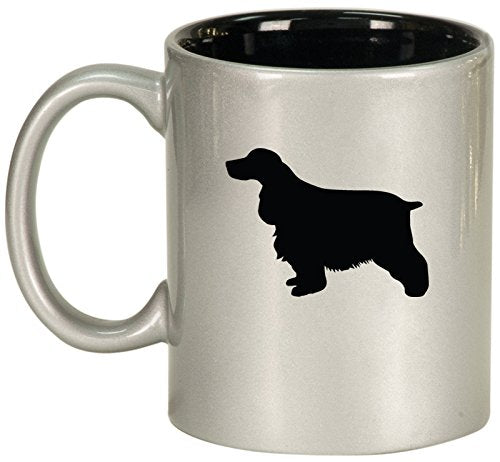 Ceramic Coffee Tea Mug Cocker Spaniel (Silver)