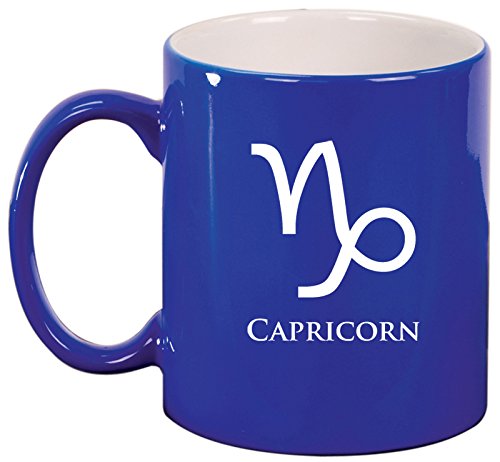 Ceramic Coffee Tea Mug Cup Capricorn (Blue)