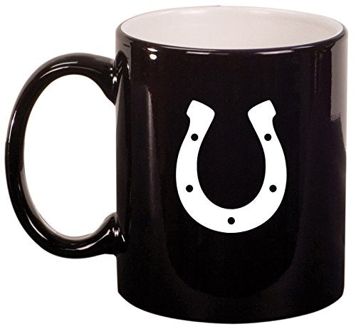 Ceramic Coffee Tea Mug Horseshoe (Black)