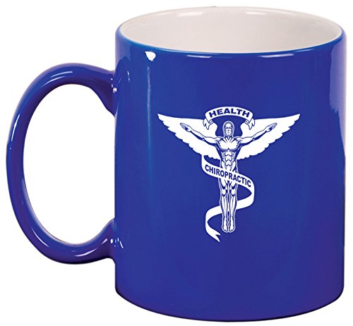 Ceramic Coffee Tea Mug Chiropractic Symbol (Blue)