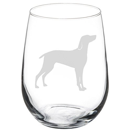 Wine Glass Goblet Weimaraner (17 oz Stemless)