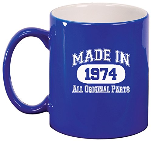 Ceramic Coffee Tea Mug Made in 1974 (Blue)