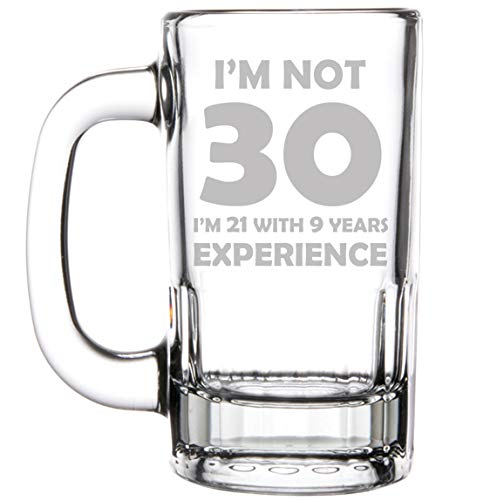 12oz Beer Mug Stein Glass Funny 30th Birthday I'm Not 30