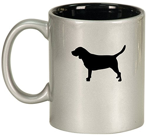 Ceramic Coffee Tea Mug Cup Beagle (Silver)