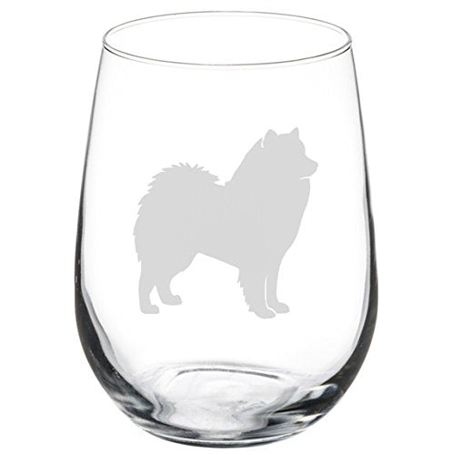 Wine Glass Goblet Samoyed (17 oz Stemless)