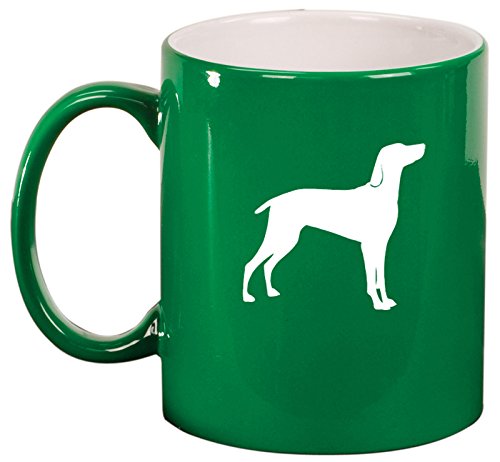 Ceramic Coffee Tea Mug Cup Weimaraner (Green)