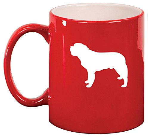 Ceramic Coffee Tea Mug Cup Saint Bernard (Red)