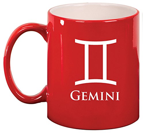 Ceramic Coffee Tea Mug Cup Gemini (Red)