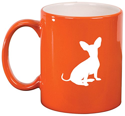 Ceramic Coffee Tea Mug Cup Chiweenie (Orange)
