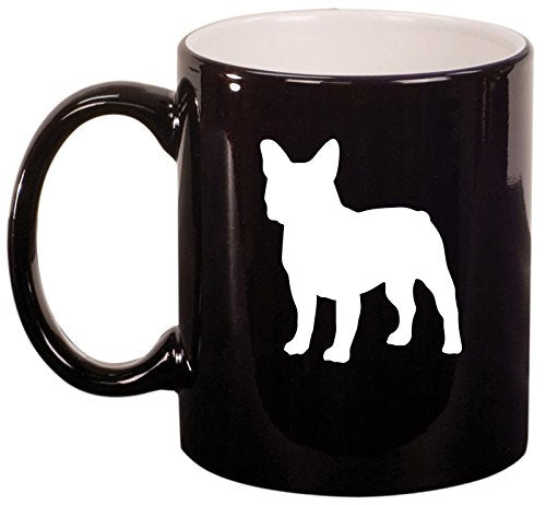 Ceramic Coffee Tea Mug Cup French Bulldog (Black)