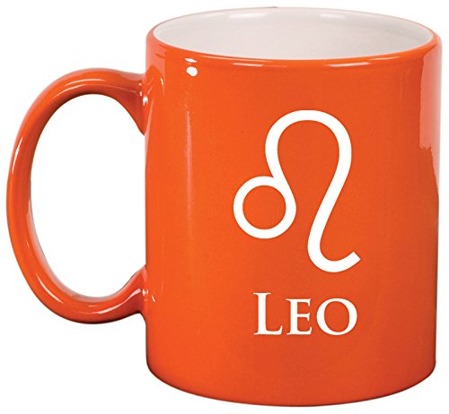 Ceramic Coffee Tea Mug Cup Leo (Orange)