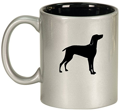 Ceramic Coffee Tea Mug Cup Weimaraner (Silver)