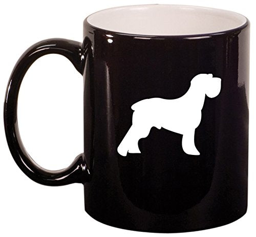 Ceramic Coffee Tea Mug Cup Schnauzer (Black)