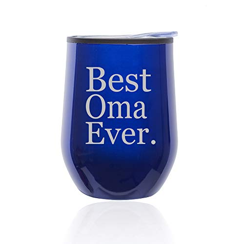 Stemless Wine Tumbler Coffee Travel Mug Glass With Lid Best Oma Ever Grandma Grandmother