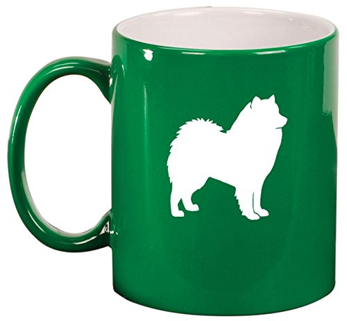 Ceramic Coffee Tea Mug Cup Samoyed (Green)