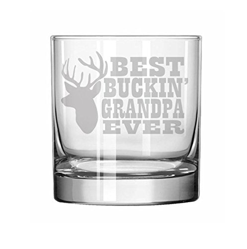 11 oz Rocks Whiskey Highball Glass Grandfather Best Buckin Grandpa Ever