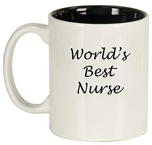 Ceramic Coffee Tea Mug World's Best Nurse (White)