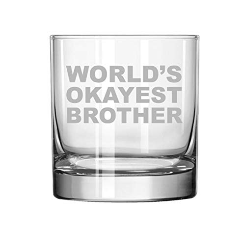 11 oz Rocks Whiskey Highball Glass World's Okayest Brother