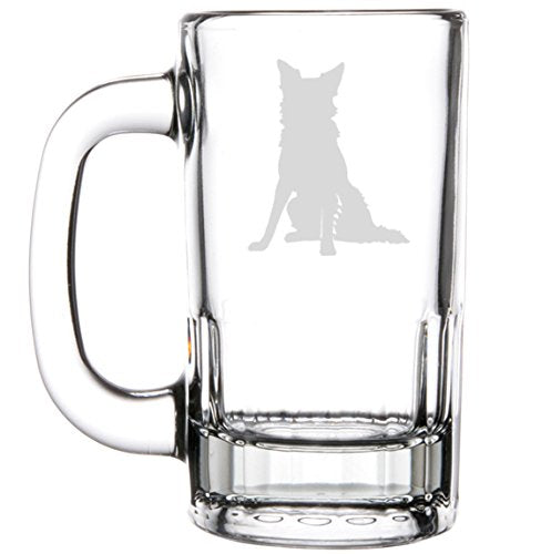 12oz Beer Mug Stein Glass Border Collie