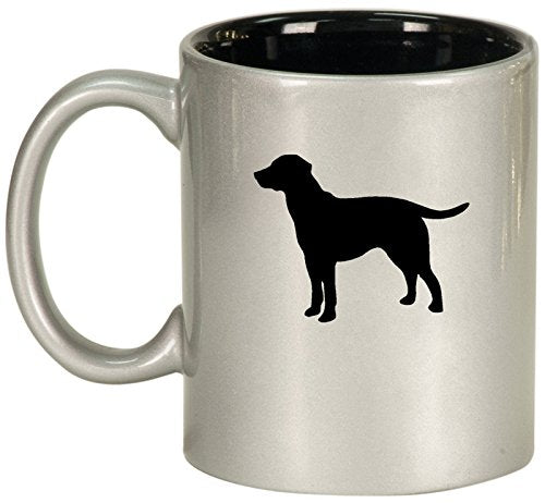 Ceramic Coffee Tea Mug Cup Lab Labrador Retriever (Silver)