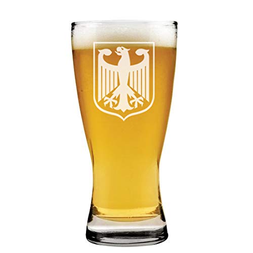 15 oz Beer Pilsner Glass Coat Of Arms Of Germany German Eagle