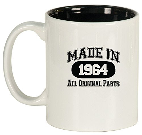 Ceramic Coffee Tea Mug Made in 1964 (White)