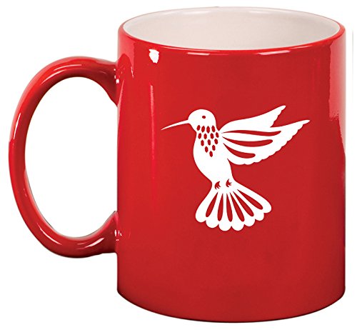 Ceramic Coffee Tea Mug Cup Hummingbird (Red)