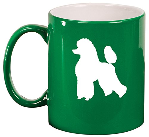 Ceramic Coffee Tea Mug Cup Poodle (Green)