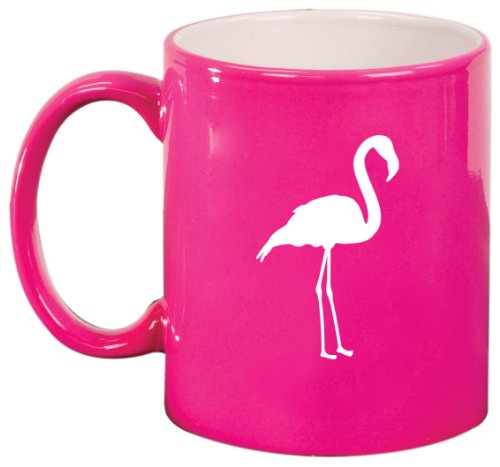 Flamingo Ceramic Coffee Tea Mug Cup Hot Pink