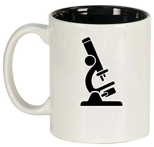 Ceramic Coffee Tea Mug Cup Microscope Laboratory Professional (White)