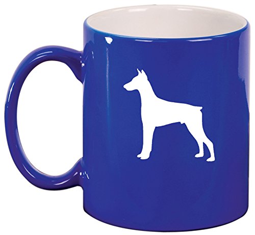 Ceramic Coffee Tea Mug Cup Doberman (Blue)