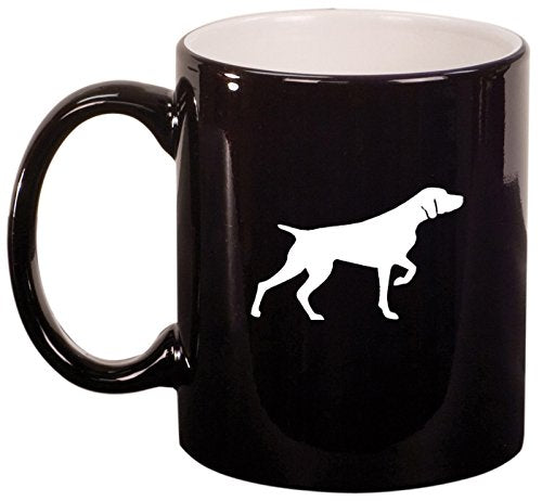 Ceramic Coffee Tea Mug Cup German Shorthaired Pointer (Black)
