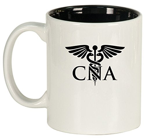 Ceramic Coffee Tea Mug CNA Nursing Assistant Medical Symbol (White)
